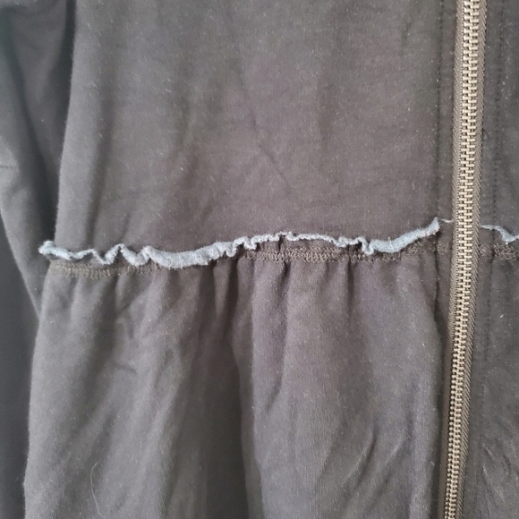 EVY'S Tree Womens Sophie Size Small Holiday Black Zip Up Baby Doll Hoodie - Picture 5 of 15